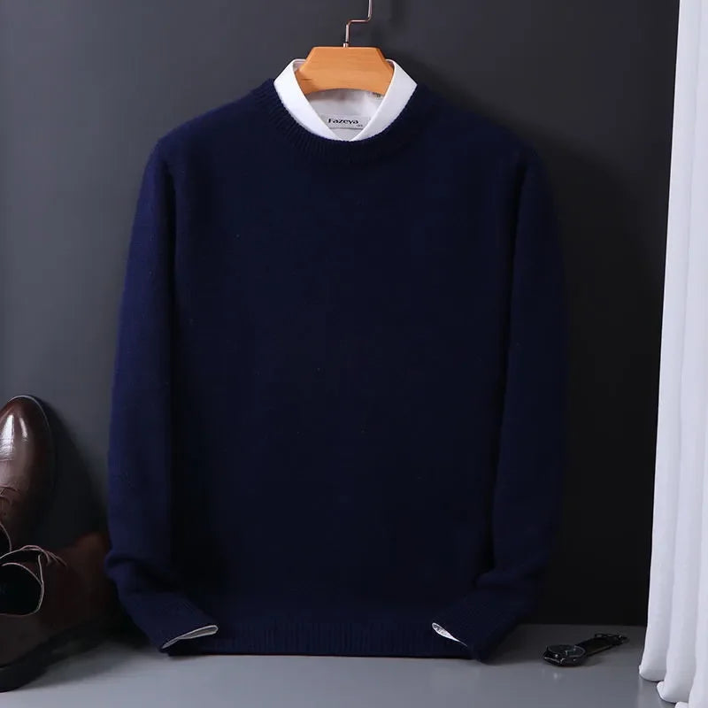 Cashmere Sweater O-neck Pullovers Men&