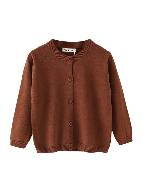 LJMOFA 1-6T Kid Solid Color Classics Knitwear Soft Comfortable Warm