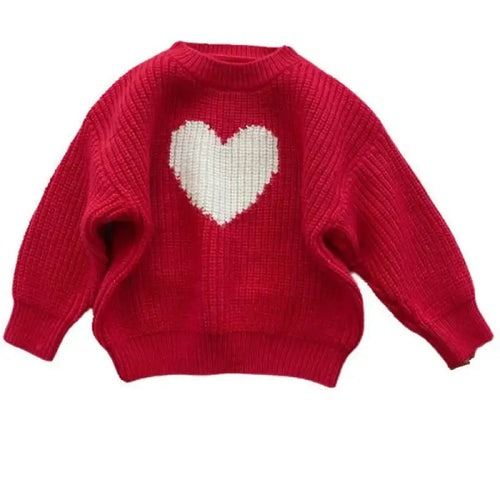 Boutique Kids Fall Clothes Baby Boys Girls Kawaii Sweater Heart