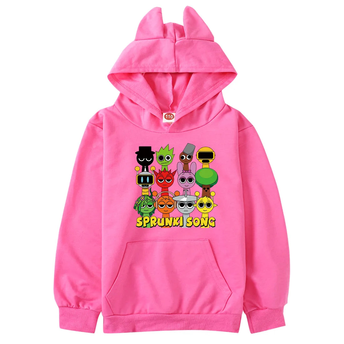Sprunki Hoodie Kids Game Incredibox Clothes Baby Girls Cartoon Hooded