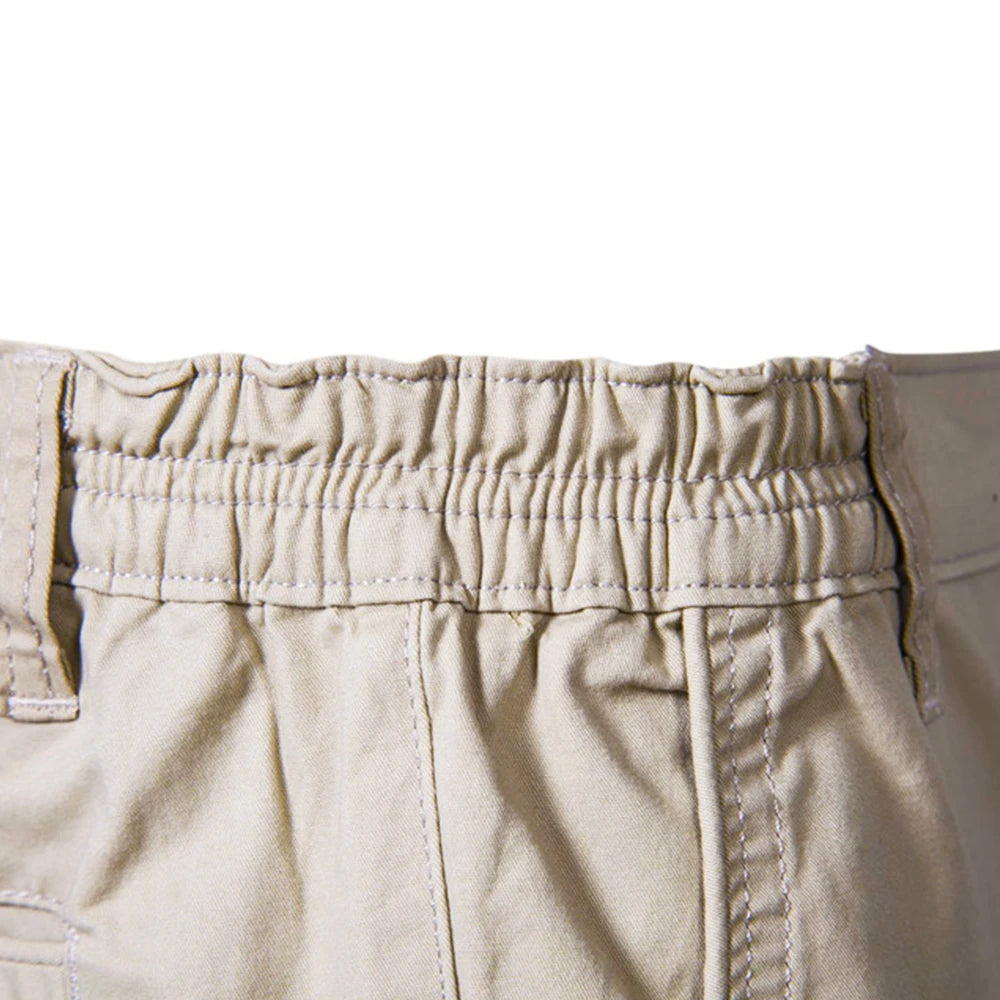 2021 New Summer 100% Cotton Solid Shorts Men High Quality Casual