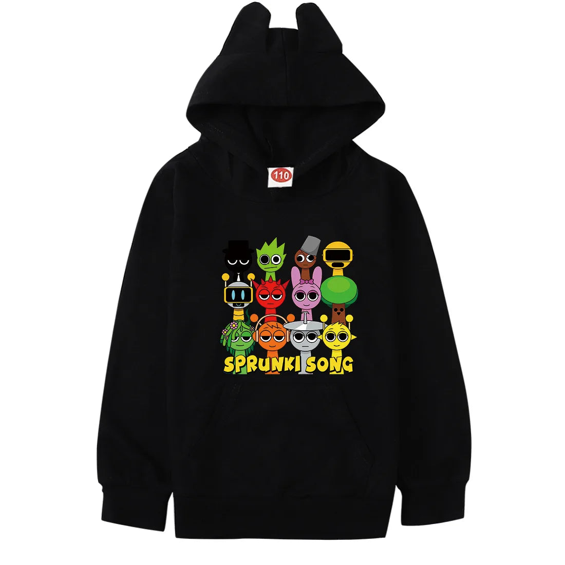 Sprunki Hoodie Kids Game Incredibox Clothes Baby Girls Cartoon Hooded