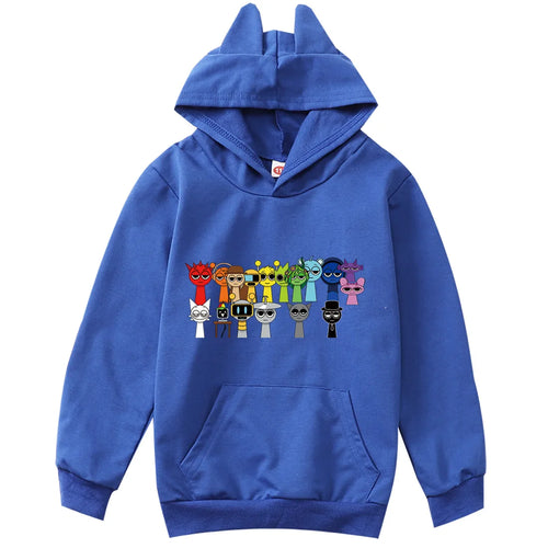 Sprunki Cartoon Toddler Teen Girls Sweatshirts Spring Autumn Coat