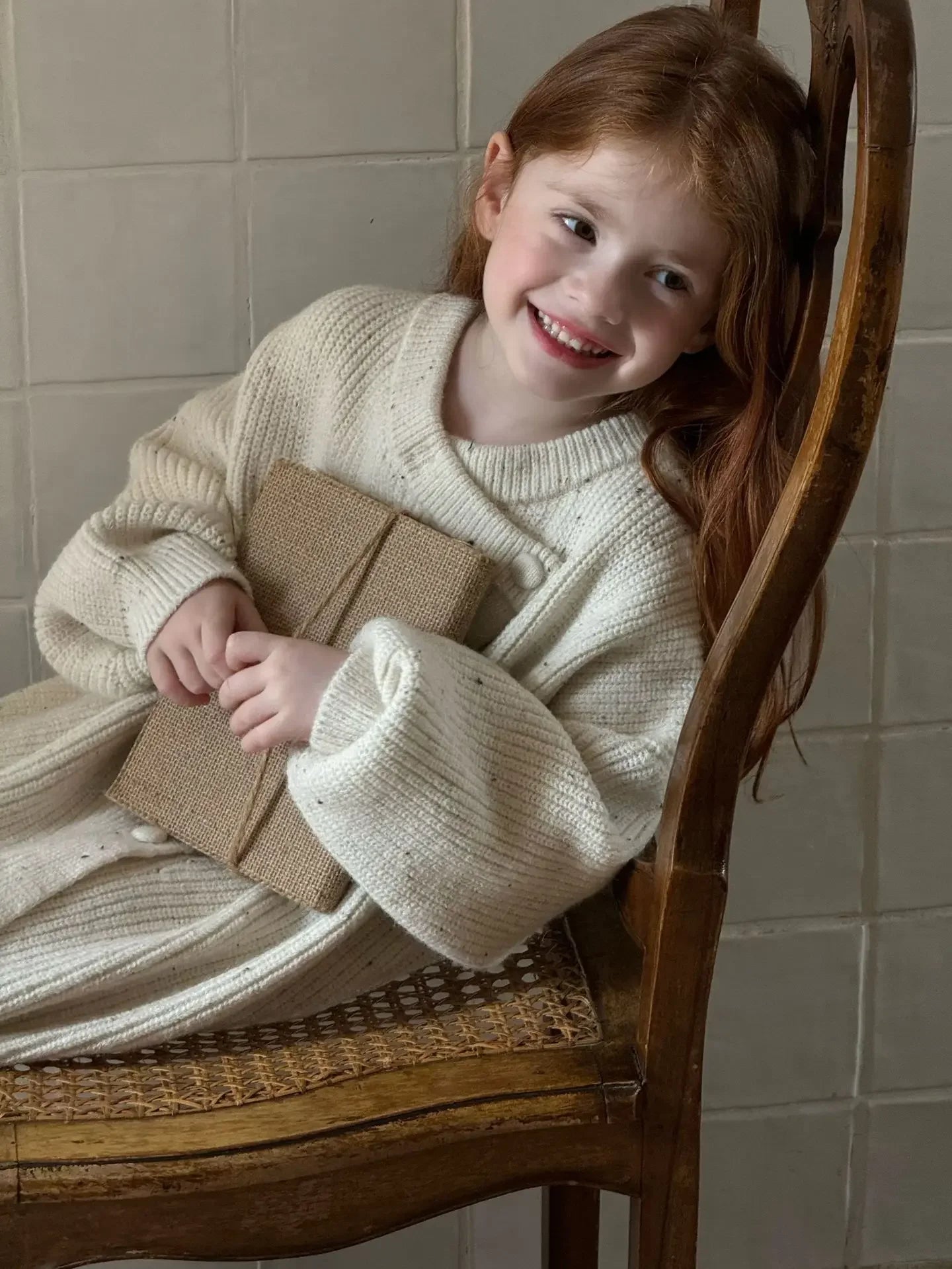 Girls Winter Clothes Autumn Knitted Sweater Wool Keep Warm Long-style