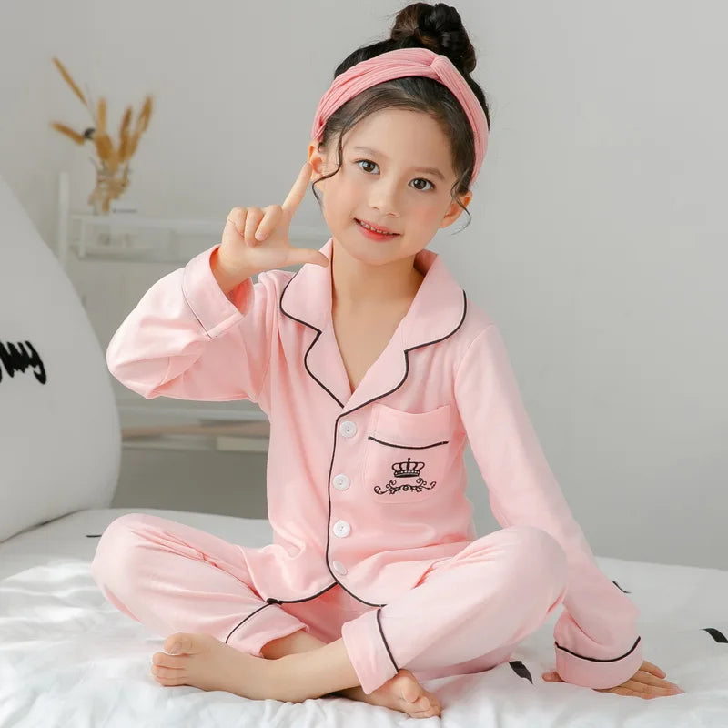 Sping Autumn Baby Girls Clothes Pajamas Sets Boy Pyjamas Kids Homewear