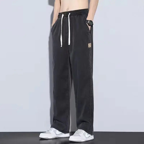 Men‘s Ice silk jeans Summer Straight Pants Men&