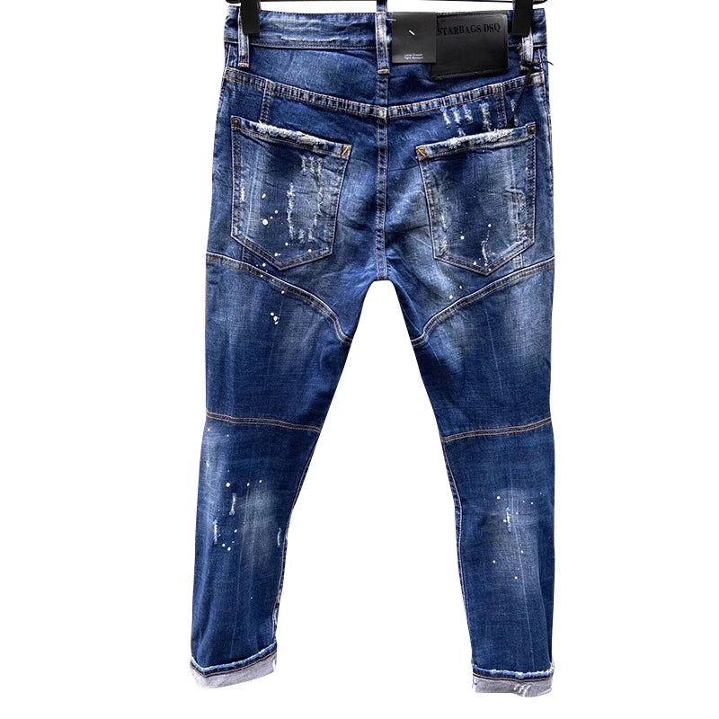 Chareiharper dsq T121 men`s jeans New wear simple men slim ripped