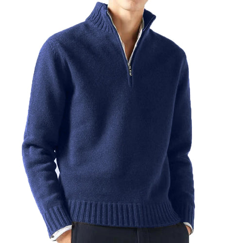 Autum Men Turtlenecks Sweaters Knitwear Pullovers Solid Color Long