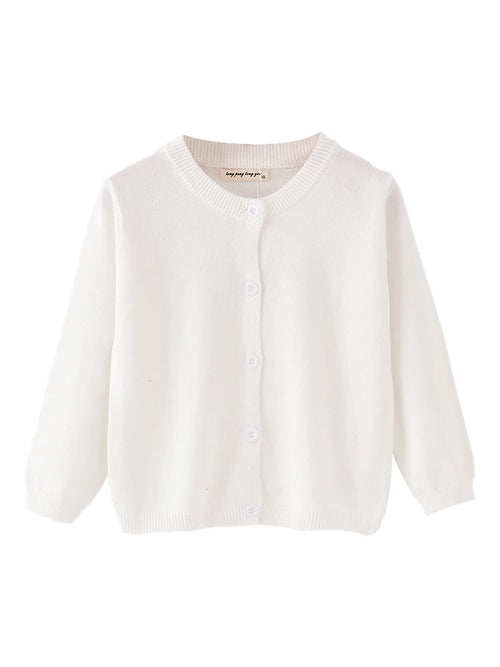 LJMOFA 1-6T Kid Solid Color Classics Knitwear Soft Comfortable Warm