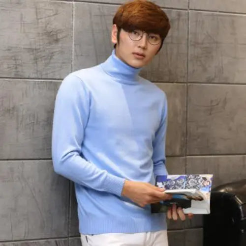 Cashmere turtleneck men sweater clothes for 2023 autumn winter jersey
