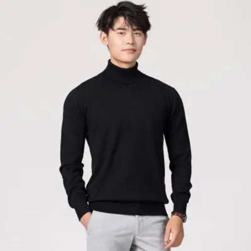 Cashmere turtleneck men sweater clothes for 2023 autumn winter jersey
