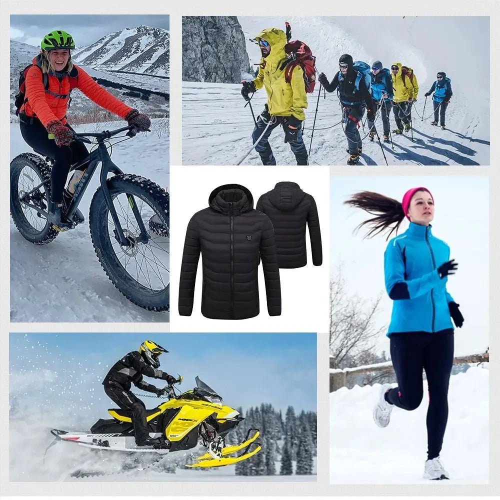 21 Areas Heated Jacket Men Warm Vest USB Self Heating Jacket Women