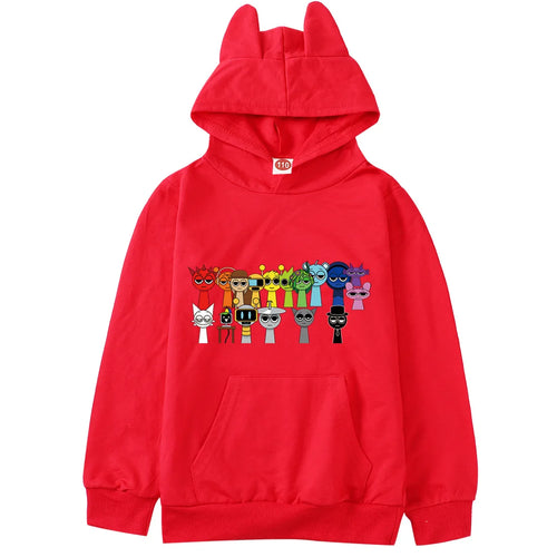 Sprunki Cartoon Toddler Teen Girls Sweatshirts Spring Autumn Coat