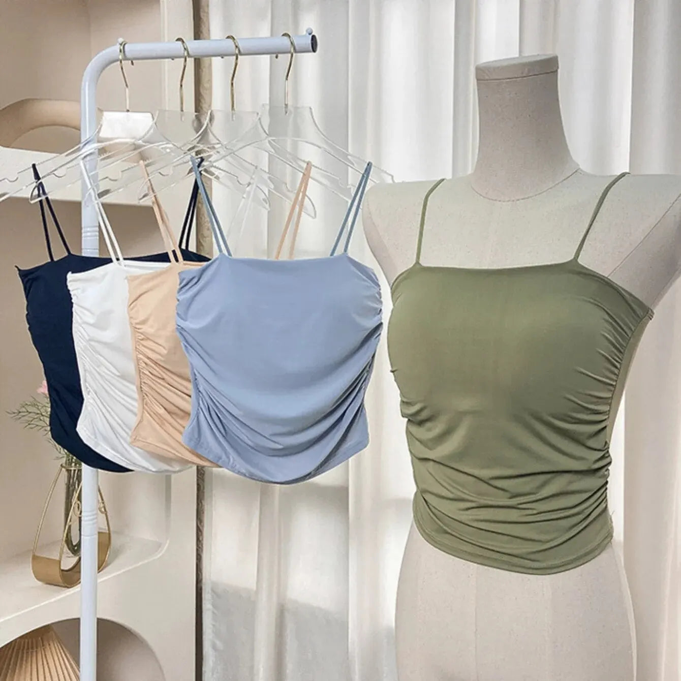 Women Crop Top Sexy Bra Seamless Tank Tops Summer Female Strap Top