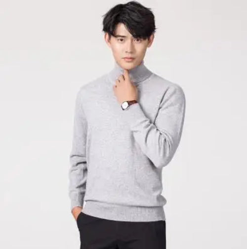 Cashmere turtleneck men sweater clothes for 2023 autumn winter jersey
