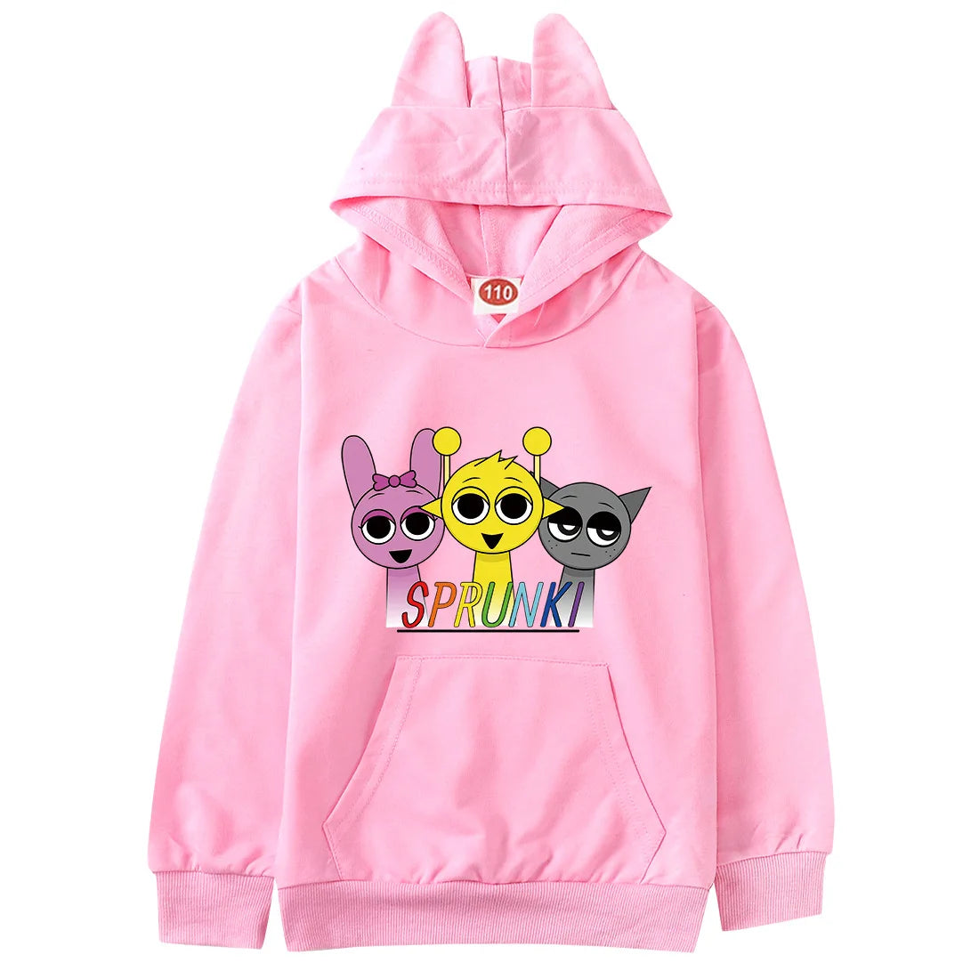 Cartoon Sprunki Hoodie Kids Spring Fall Clothes Baby Girls Hooded