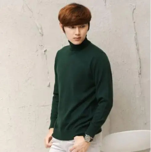 Cashmere turtleneck men sweater clothes for 2023 autumn winter jersey