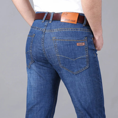 KUBRO Men Jeans Brand 2024 Fashion Business Pants Retro Classic Denim