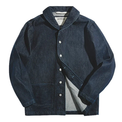 Maden Lapel Jeans Jacket 13.5 Oz Multi Pockets Coat Men’s Vintage Deck