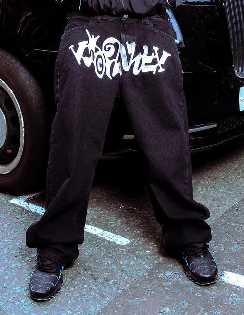 Baggy Jeans Harajuku Hip Hop Straight Wide Leg Pants Oversized Print