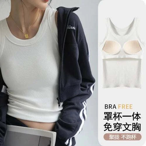 Ribbed Knitted Tops Neck Summer Basic Shirts White Black Casual Sport