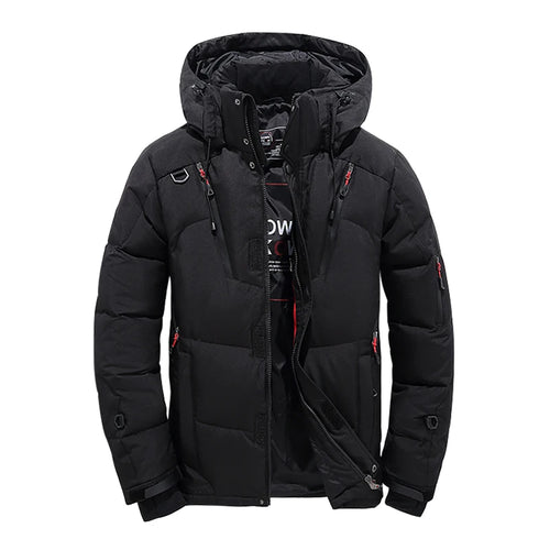 Winter Down Jacket Men White Duck Coat Windproof Warm Travel Camping