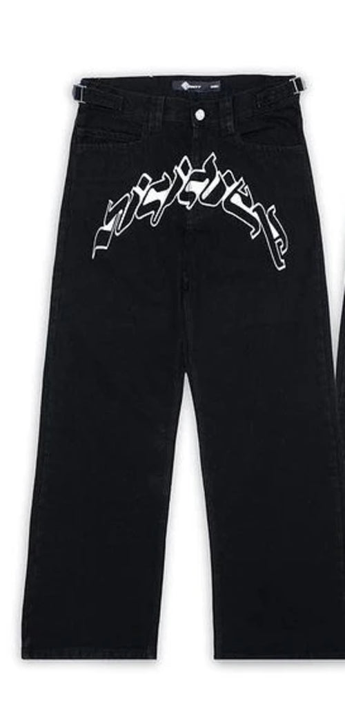 Baggy Jeans Harajuku Hip Hop Straight Wide Leg Pants Oversized Print