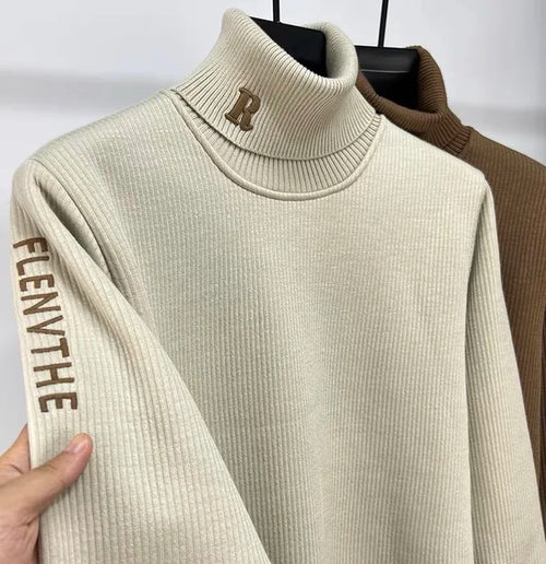 High end brand trend letter embroidery knitted sweater men&
