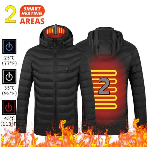 21 Areas Heated Jacket Men Warm Vest USB Self Heating Jacket Women