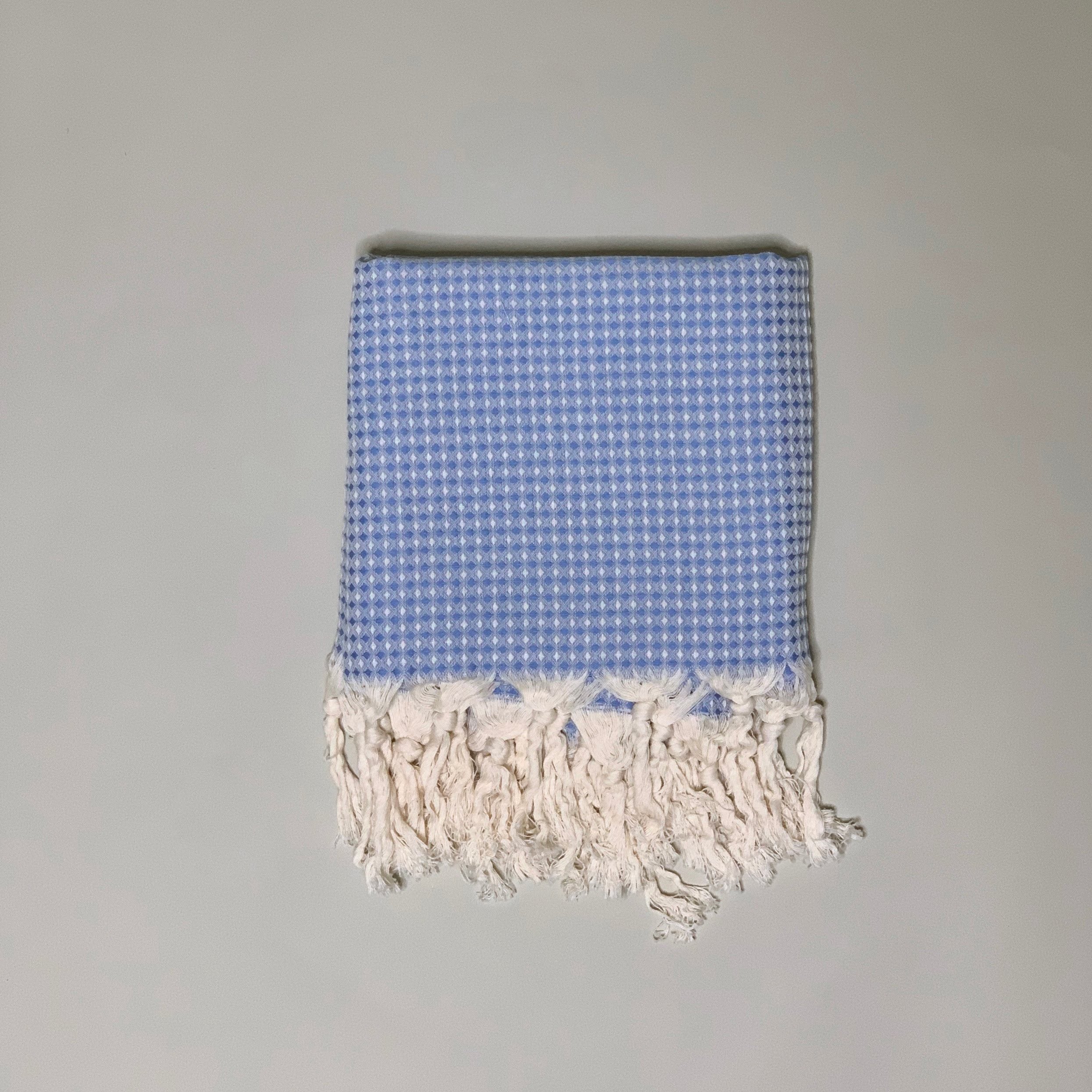 Handwoven Turkish Towel Wafflepique | Light Blue