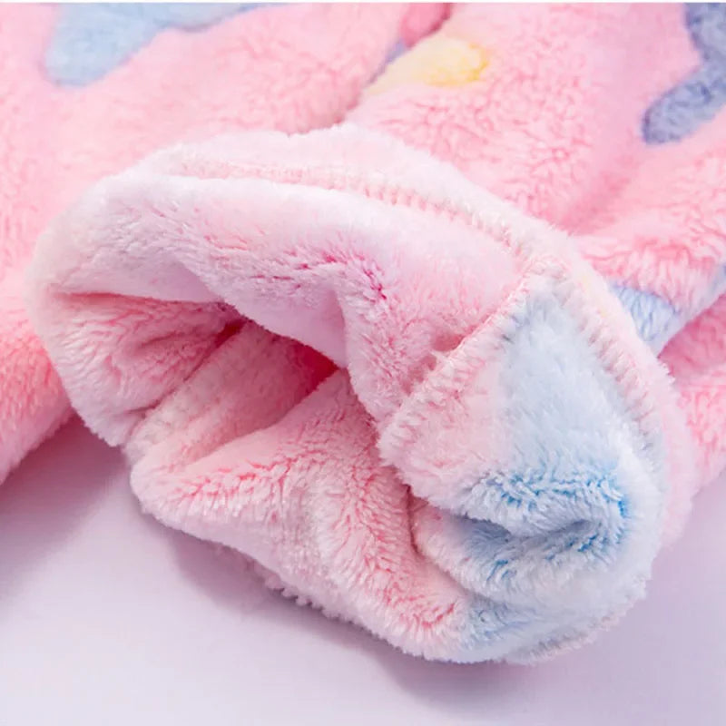 Kids Onesie Boys Girls Long Sleeve Flannel Pajamas Children Winter