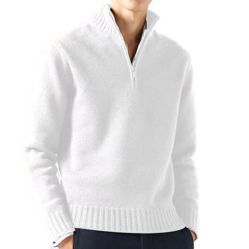 Autum Men Turtlenecks Sweaters Knitwear Pullovers Solid Color Long