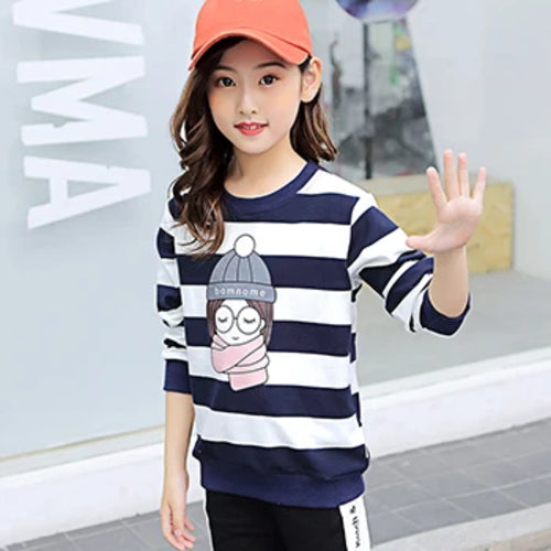 4 6 8 10 12 14 Year Teen Girls Sweatshirt Spring Kids Pullover Top