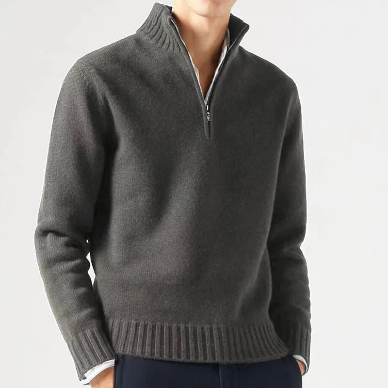 Autum Men Turtlenecks Sweaters Knitwear Pullovers Solid Color Long