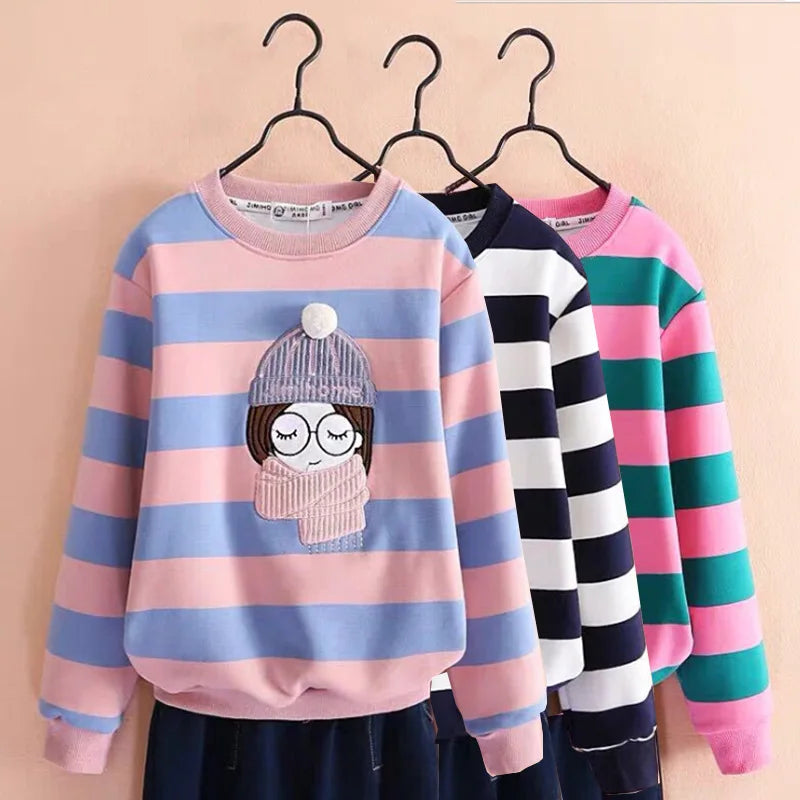 4 6 8 10 12 14 Year Teen Girls Sweatshirt Spring Kids Pullover Top