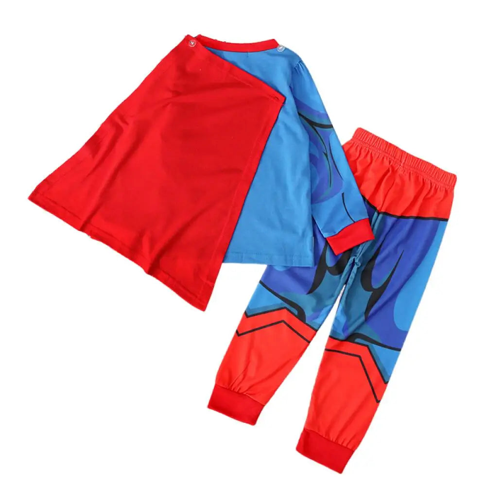 Children Super Hero Captain America Batman Cosplay Pajamas Cartoon