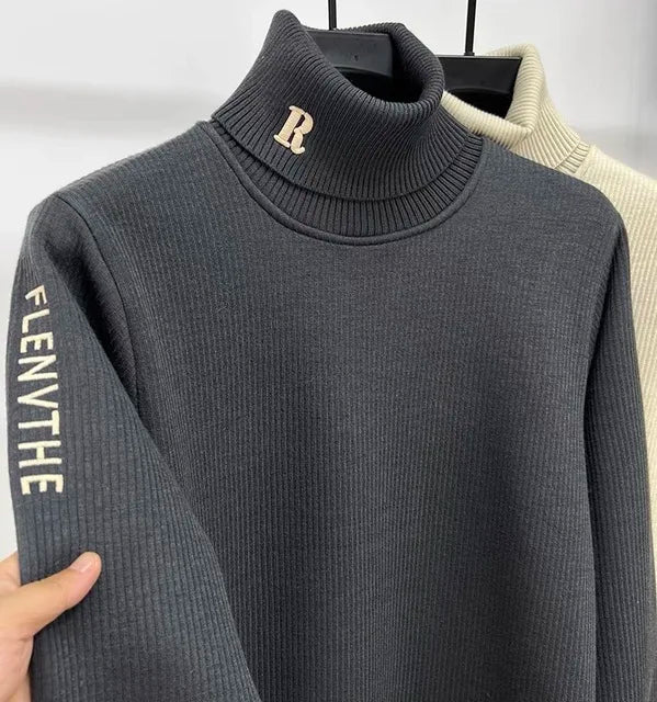 High end brand trend letter embroidery knitted sweater men&