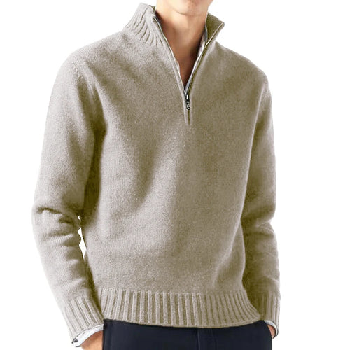 Autum Men Turtlenecks Sweaters Knitwear Pullovers Solid Color Long