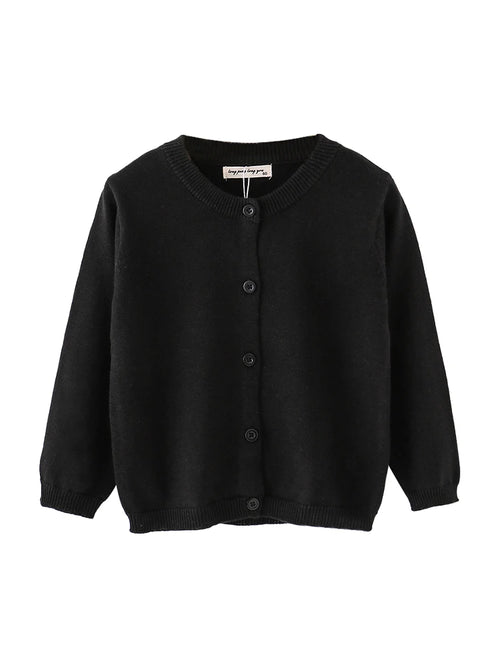 LJMOFA 1-6T Kid Solid Color Classics Knitwear Soft Comfortable Warm