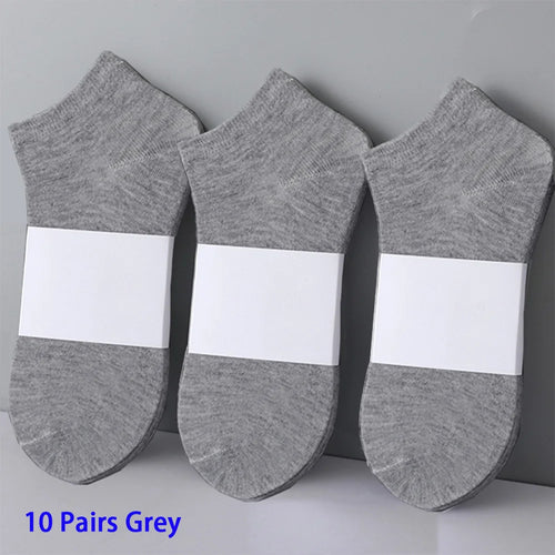 10 Pairs Women/Men Boat Socks Invisible Low Cut Silicone Non-slip