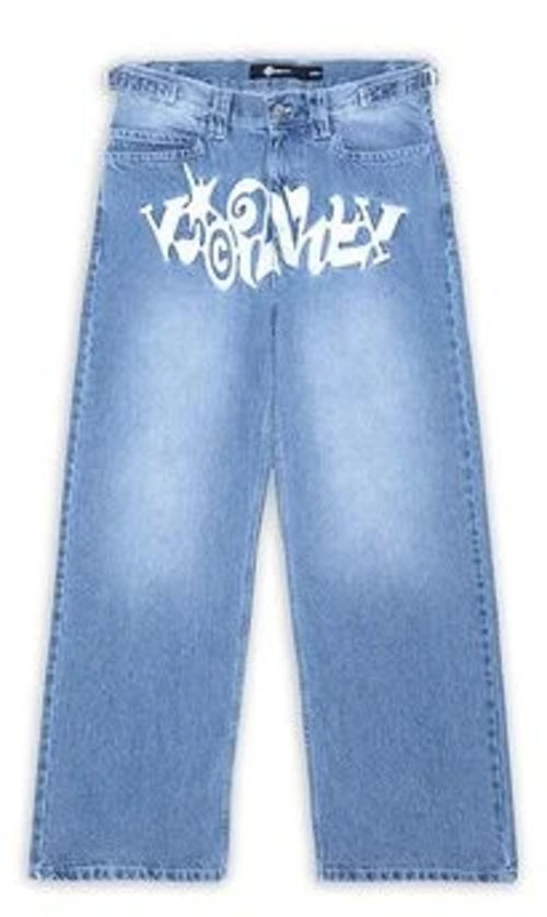 Baggy Jeans Harajuku Hip Hop Straight Wide Leg Pants Oversized Print