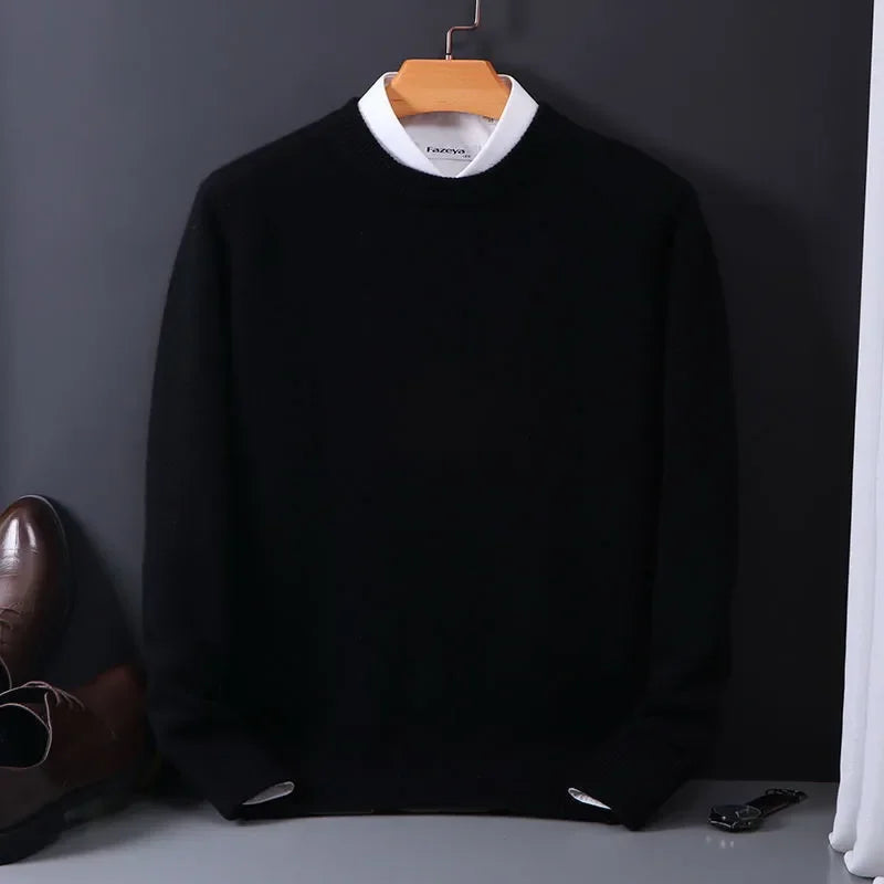 Cashmere Sweater O-neck Pullovers Men&