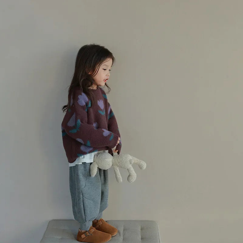 Children Clothing Girls Sweater 2023 Autumn and Winter New Korean