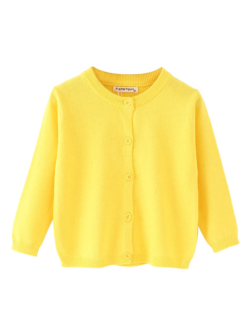 LJMOFA 1-6T Kid Solid Color Classics Knitwear Soft Comfortable Warm