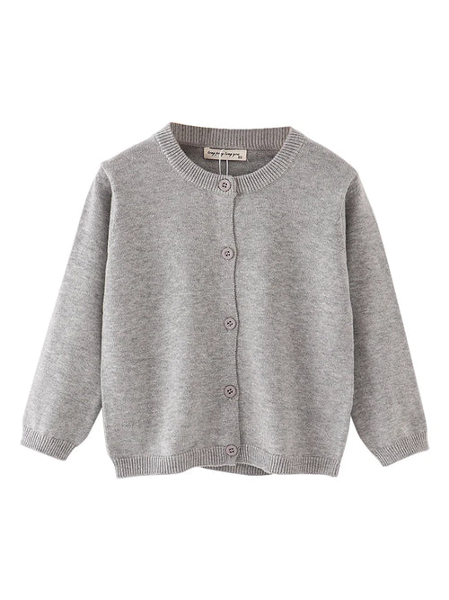 LJMOFA 1-6T Kid Solid Color Classics Knitwear Soft Comfortable Warm