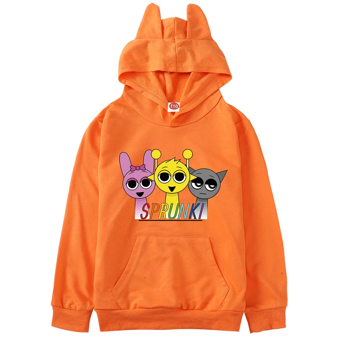 Cartoon Sprunki Hoodie Kids Spring Fall Clothes Baby Girls Hooded