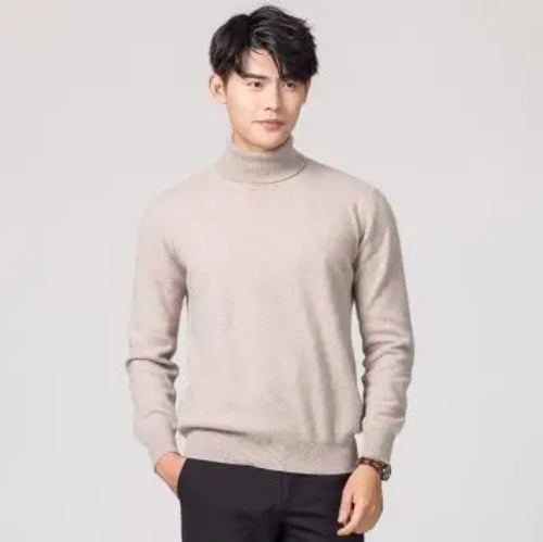 Cashmere turtleneck men sweater clothes for 2023 autumn winter jersey
