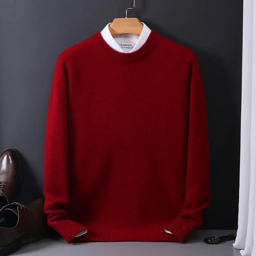 Cashmere Sweater O-neck Pullovers Men&