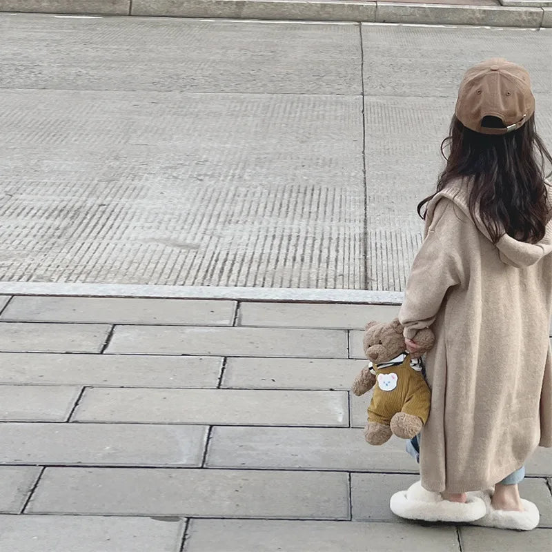 Children Clothing 2022 Spring Autumn Girl Knitting Cardigan New