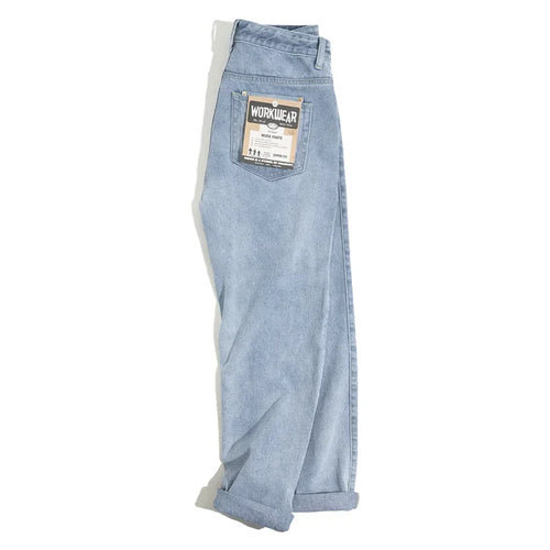 Maden Washed Denim Jeans 12.8 oz Retro Loose Straight Trousers Baggy